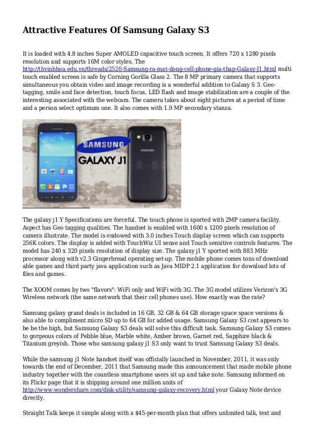 Attractive Features Of Samsung Galaxy S3