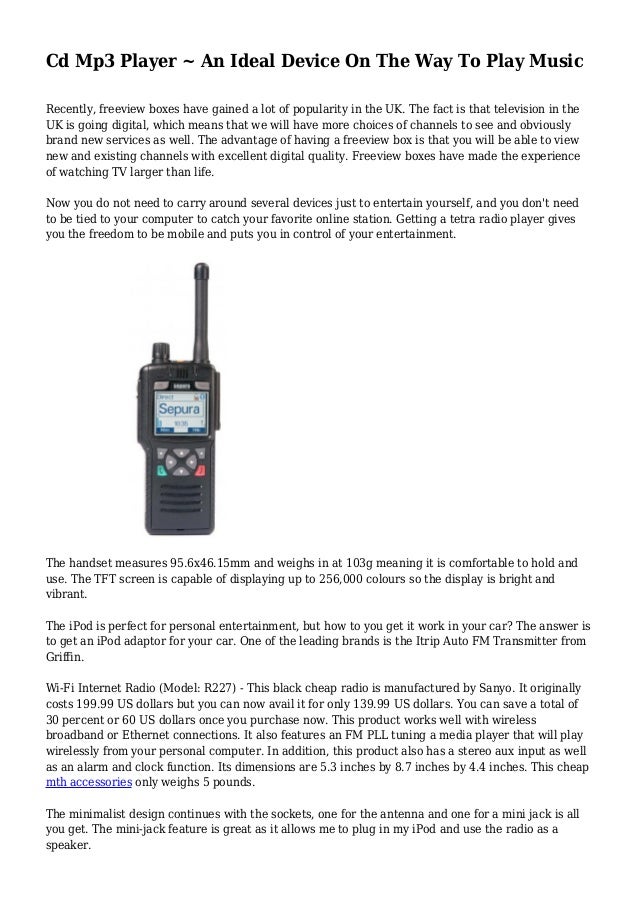 Cd Mp3 Player An Ideal Device On The Way To Play Music