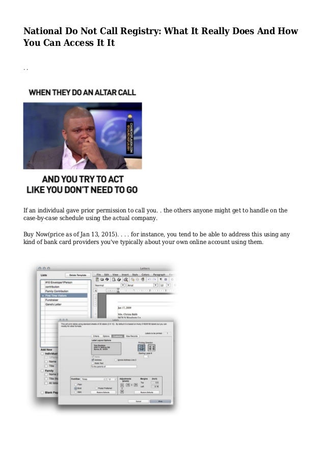 National do not call registry what it really does and how you can ac 