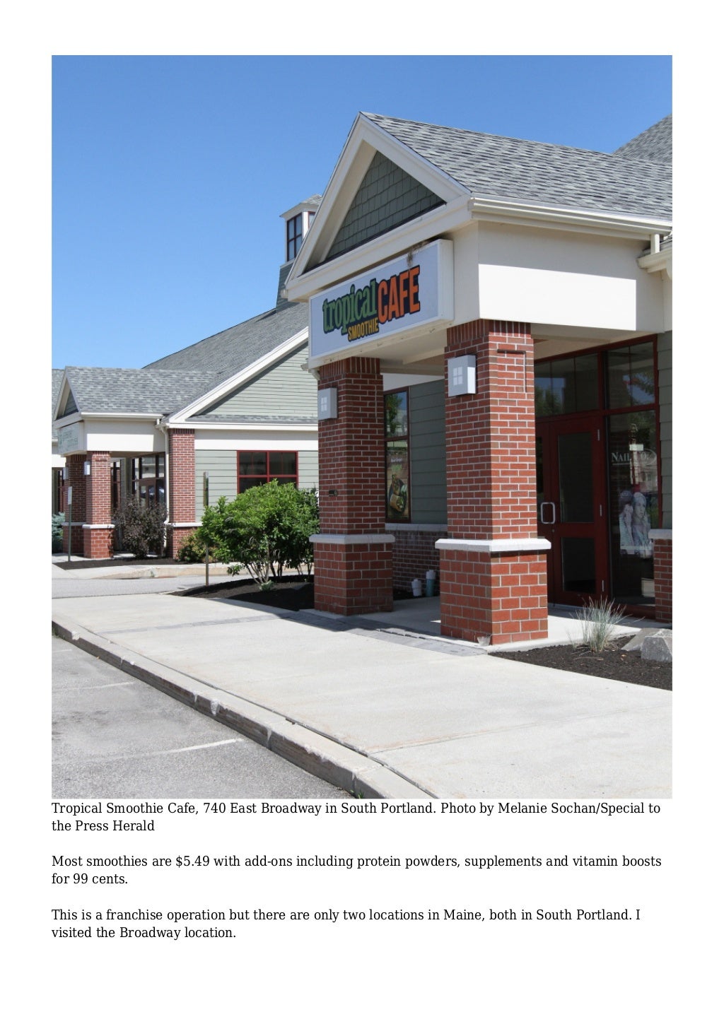 Smoothies, shakes & sandwiches at Tropical Smoothie Cafe in South Portland