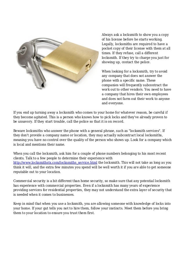 Discover The Right Locksmith When You Required One