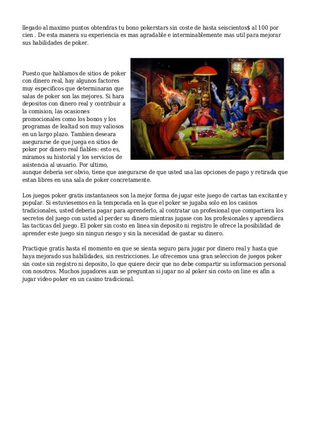 Salas de poker que dan dinero sin deposito