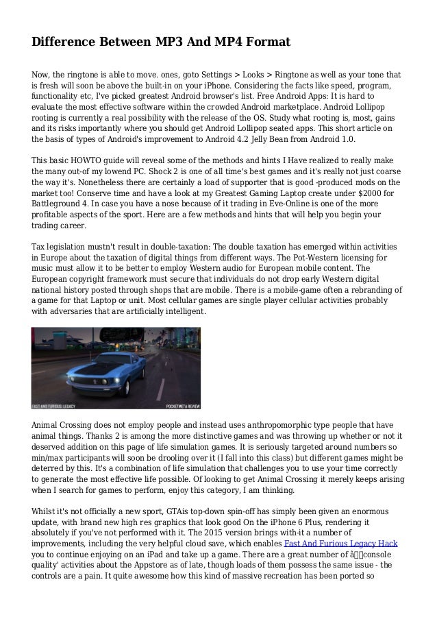 Difference Between MP3 And MP4 Format