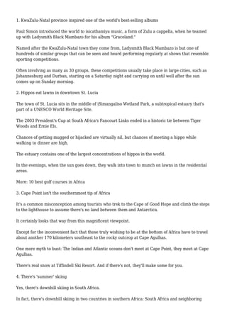 10 things to know before visiting South Africa | PDF