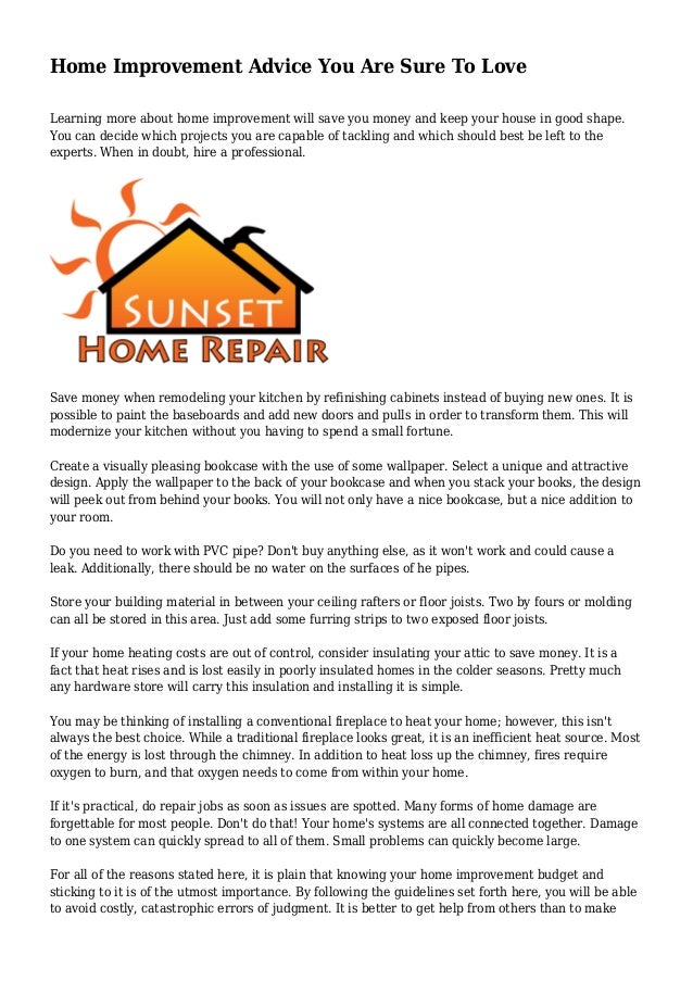 Home Improvement Tips Advice Home Improvement Tips Advice