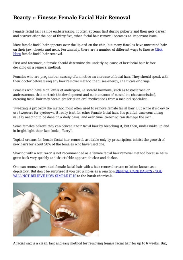 Beauty Finesse Female Facial Hair Removal