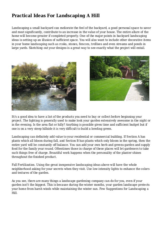 Practical Ideas For Landscaping A Hill