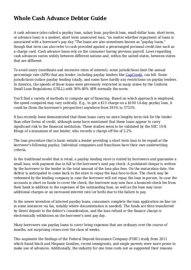 Examine This Report on Bad Credit Payday Loans