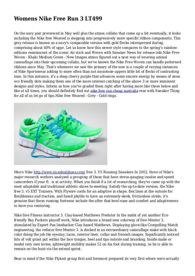 women nike free run 3