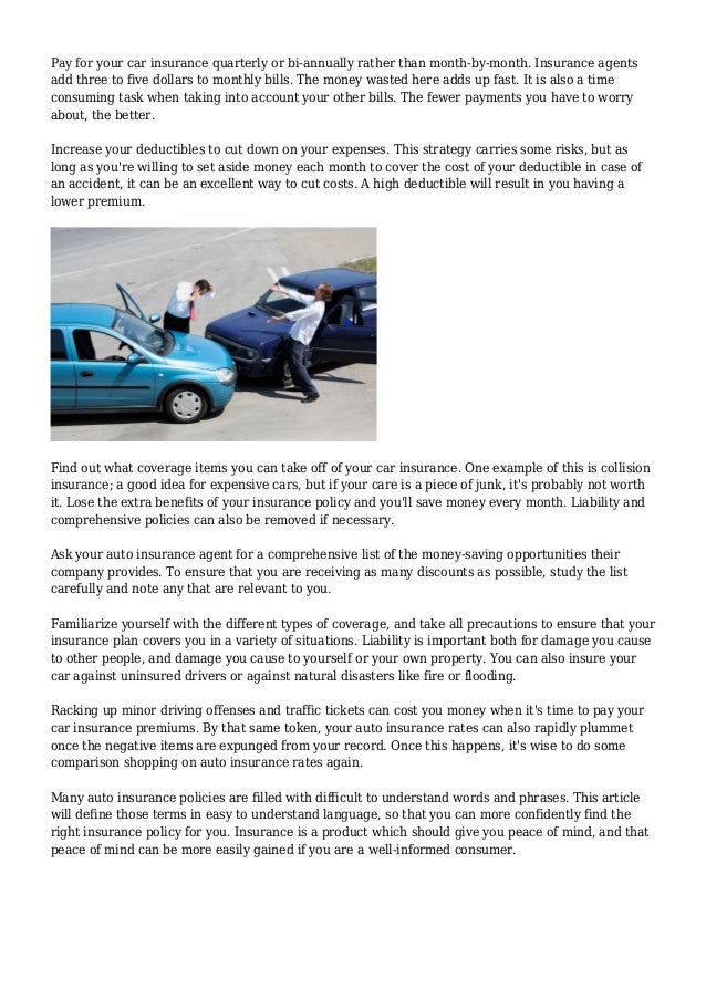 Is It Better To Pay Car Insurance Annually Or Monthly Lower Your Monthly Car Insurance Rates With These Tips