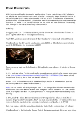 Drunk Driving Facts | PDF