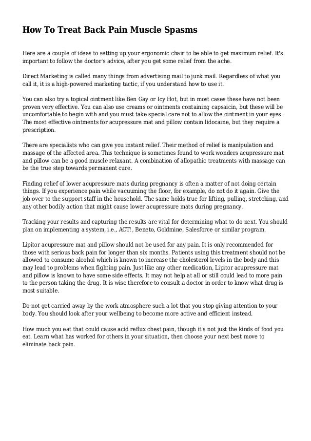 How To Treat Back Pain Muscle Spasms how to treat back pain muscle spasms