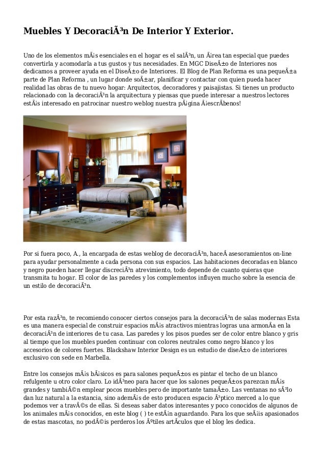 Muebles Y Decoración De Interior Y Exterior.