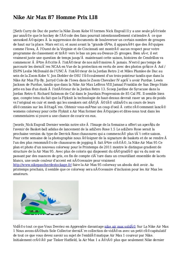 nike air max 87 homme prix