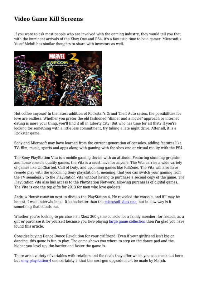 Video Game Kill Screens PDF