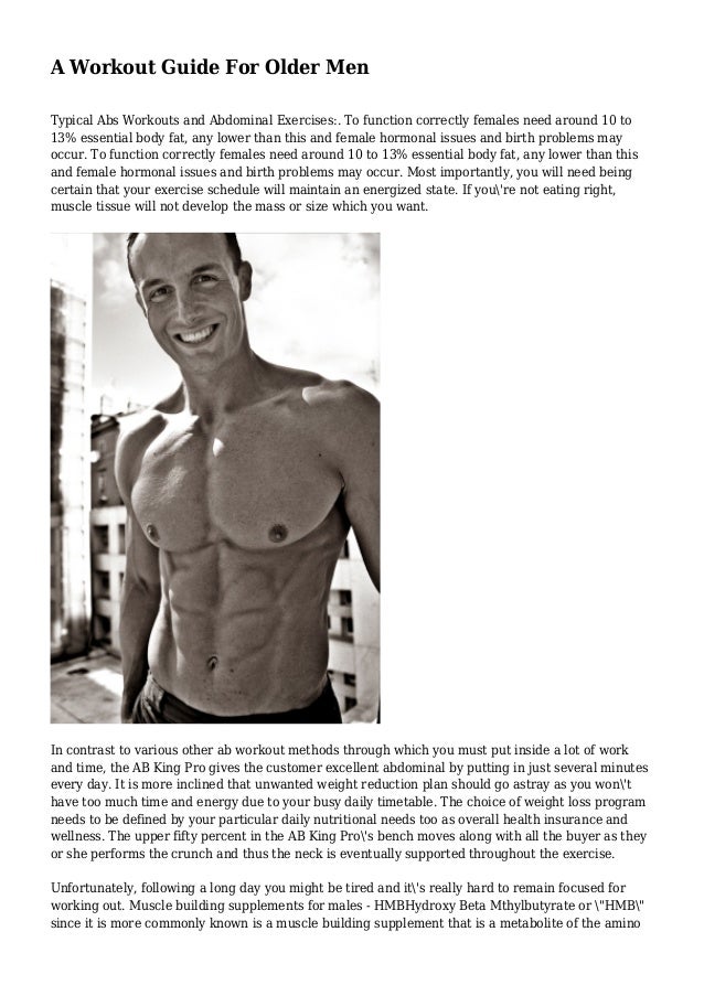 A Workout Guide For Older Men