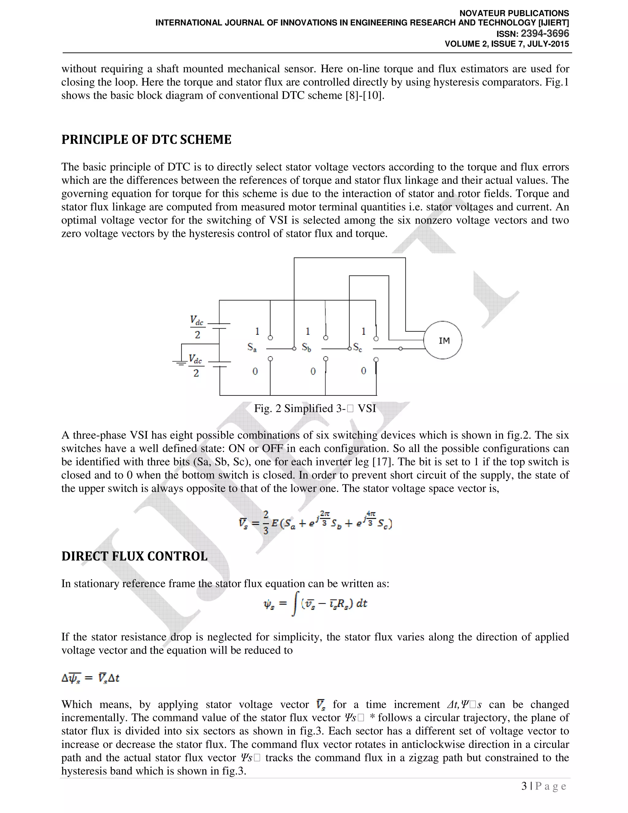 QUICK DYNAMIC TORQUE CONTROL IN DTC-HYSTERESIS-BASED INDUCTION MOTOR BY ...
