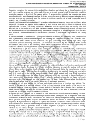 PREDICTION AND CONTROL OF LATHE MACHINE TOOL VIBRATION BY USING PASSIVE ...