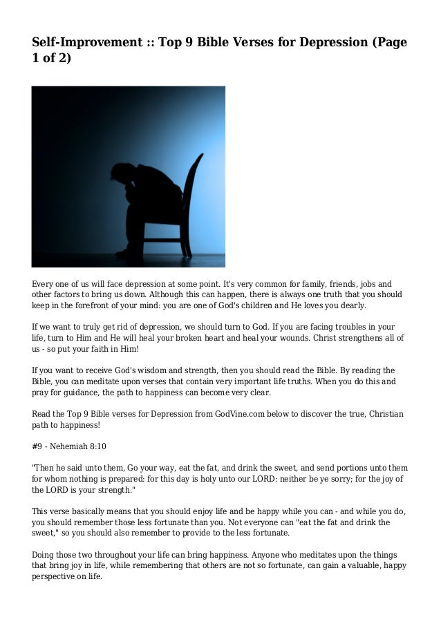 bible verses for depression