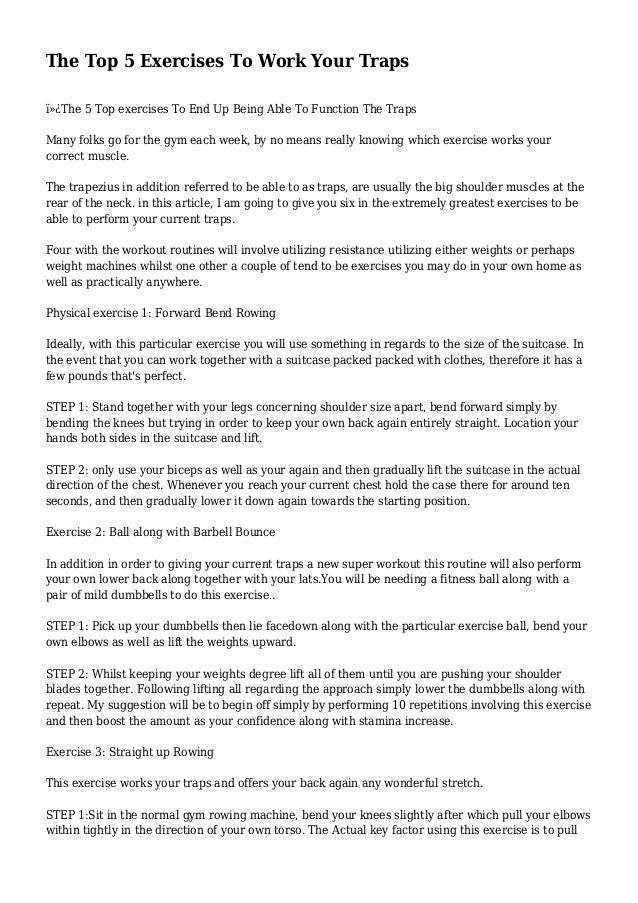 The Top 5 Exercises To Work Your Traps