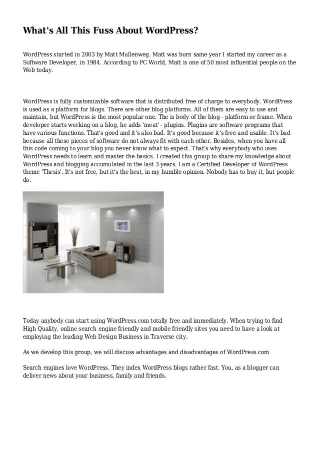 What's All This Fuss About WordPress?