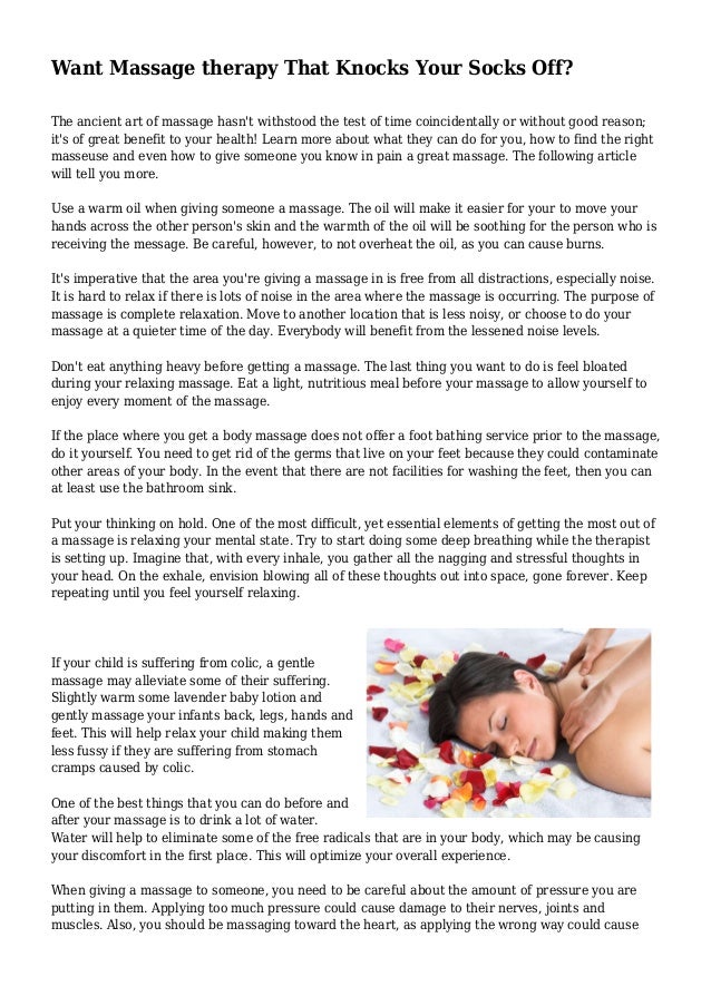 how to be a masseuse