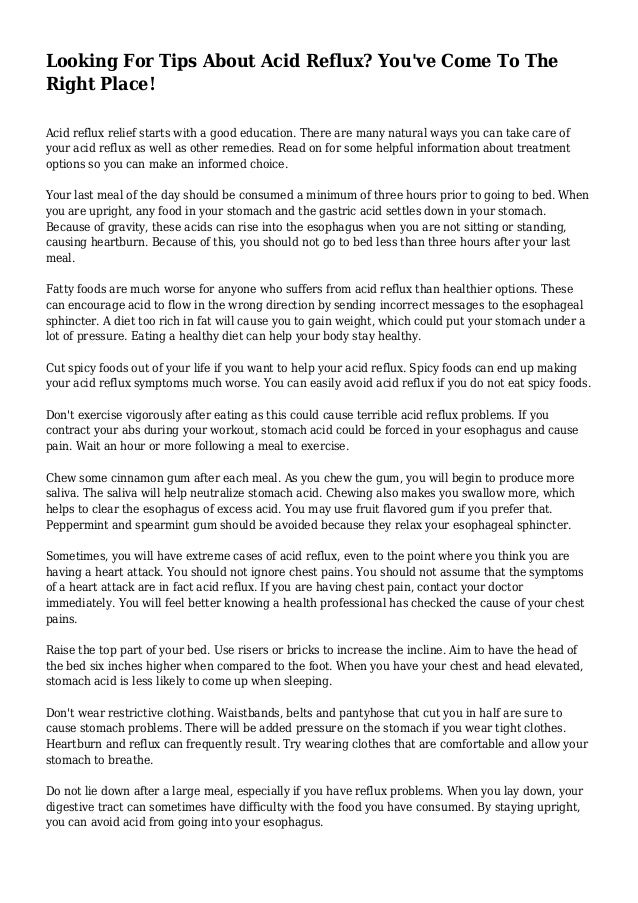 Acid reflux symptoms during exercise Acid reflux symptoms during exercise