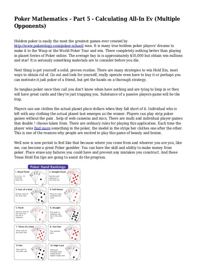 Poker expected value