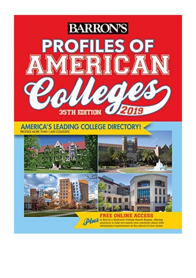 Profiles of American Colleges 2019 PDF Barron's College Division S…