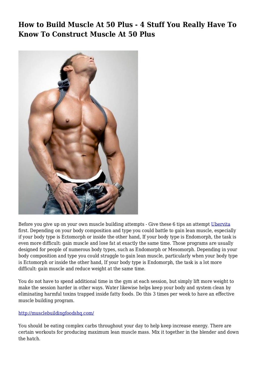 How To Build Muscle At 50 Plus 4 Stuff You Really Have To Know To