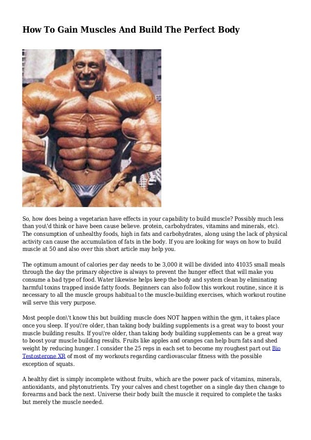 How To Gain Muscles And Build The Perfect Body
