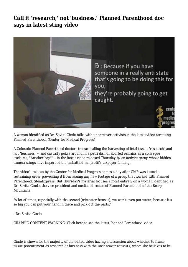 call it research not business planned parenthood doc says in la planned parenthood call center