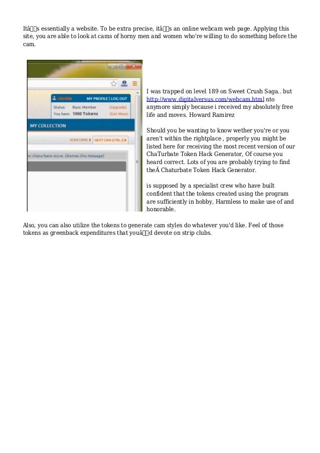 The Ultimate Guide To Chaturbate Token Generator 2015
