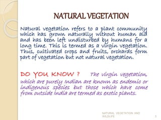 different types of natural vegetation and wildlife | PPT