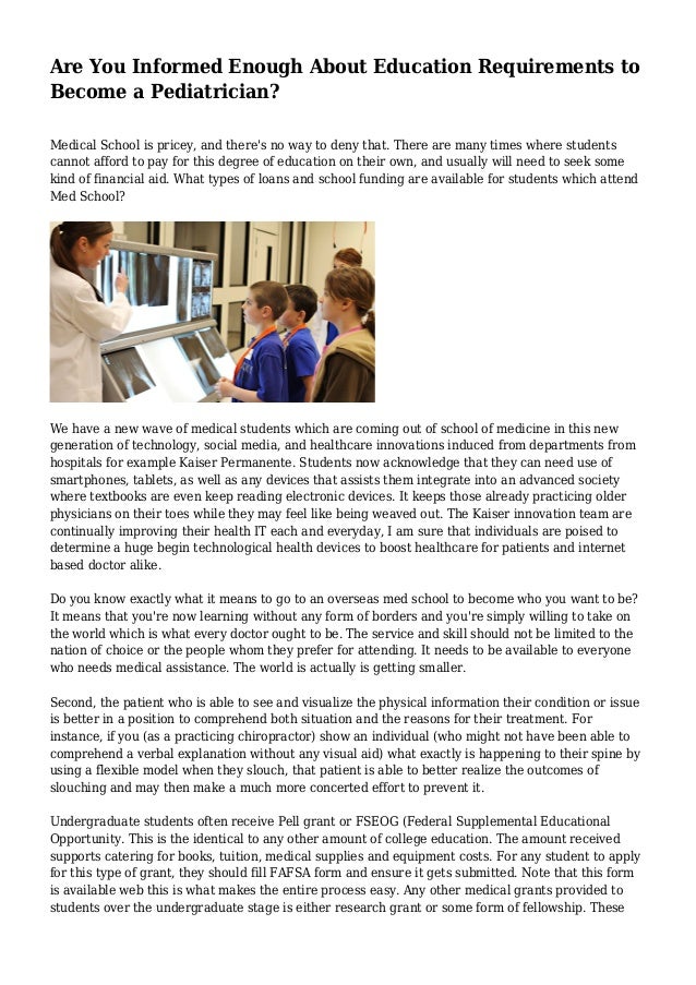 Pediatrician Education Requirements >> Are You Informed Enough About Education Requirements To Pediatrician Education Requirements >> Are You Informed Enough About Education Requirements To