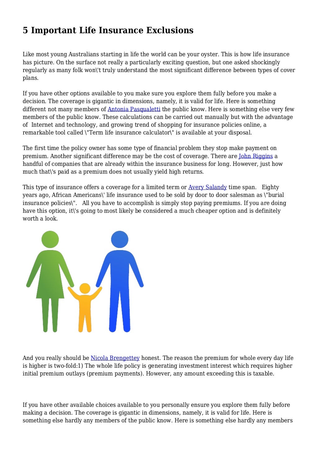5 Important Life Insurance Exclusions 5 Important Life Insurance Exclusions