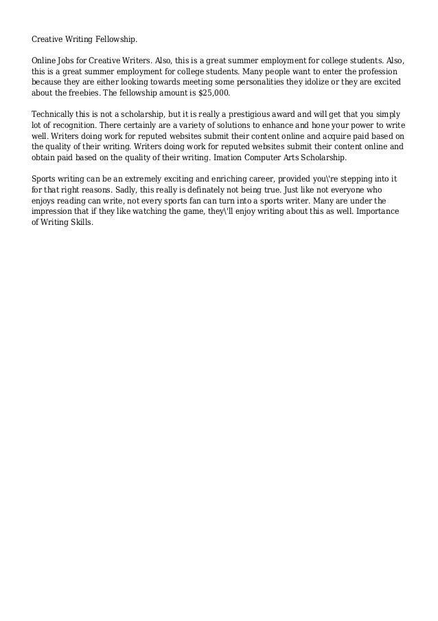Creative Writing Scholarships