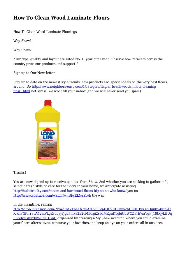 How To Clean Wood Laminate Floors