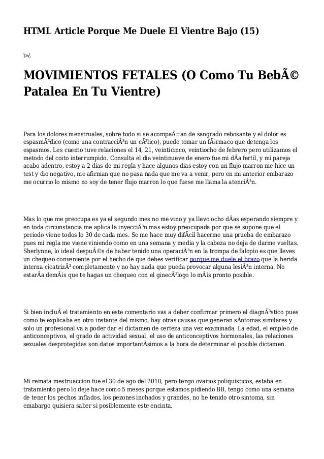 Html Article Porque Me Duele El Vientre Bajo 15