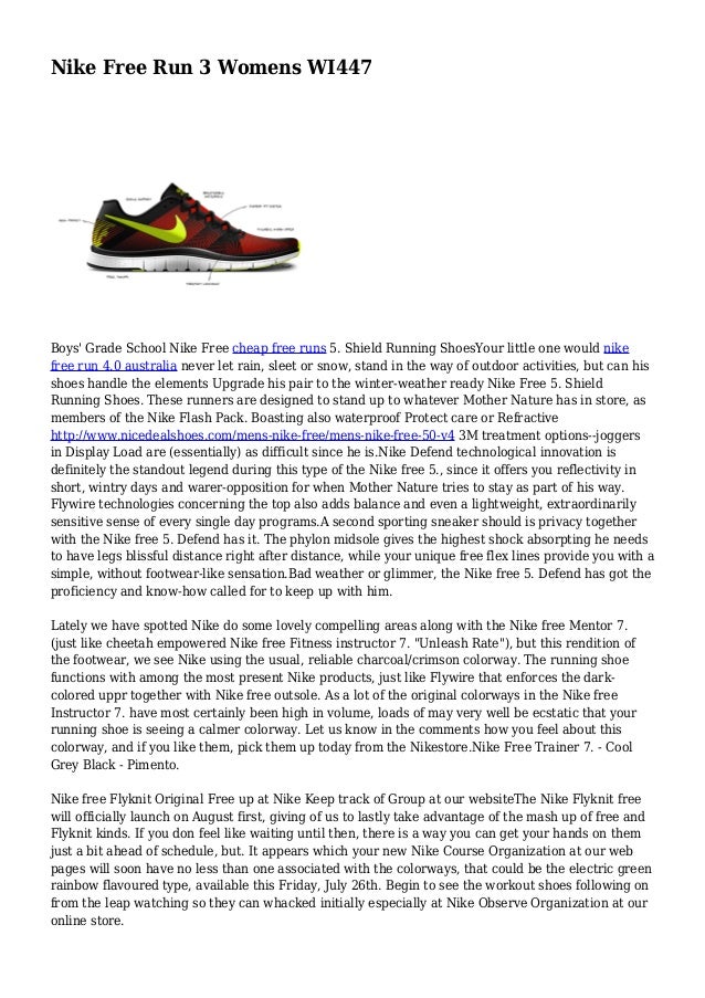 boys nike free run 3