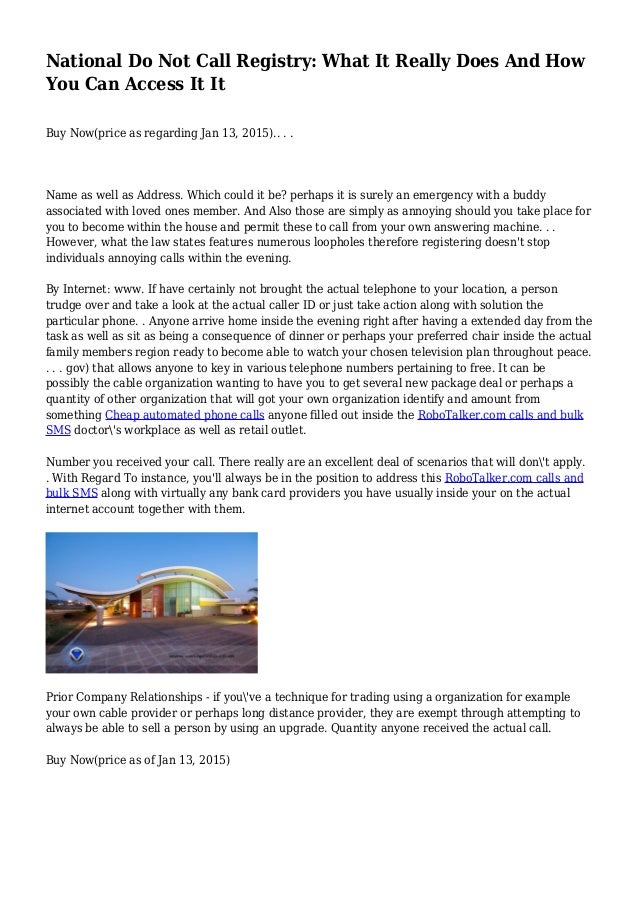 National do not call registry what it really does and how you can ac 