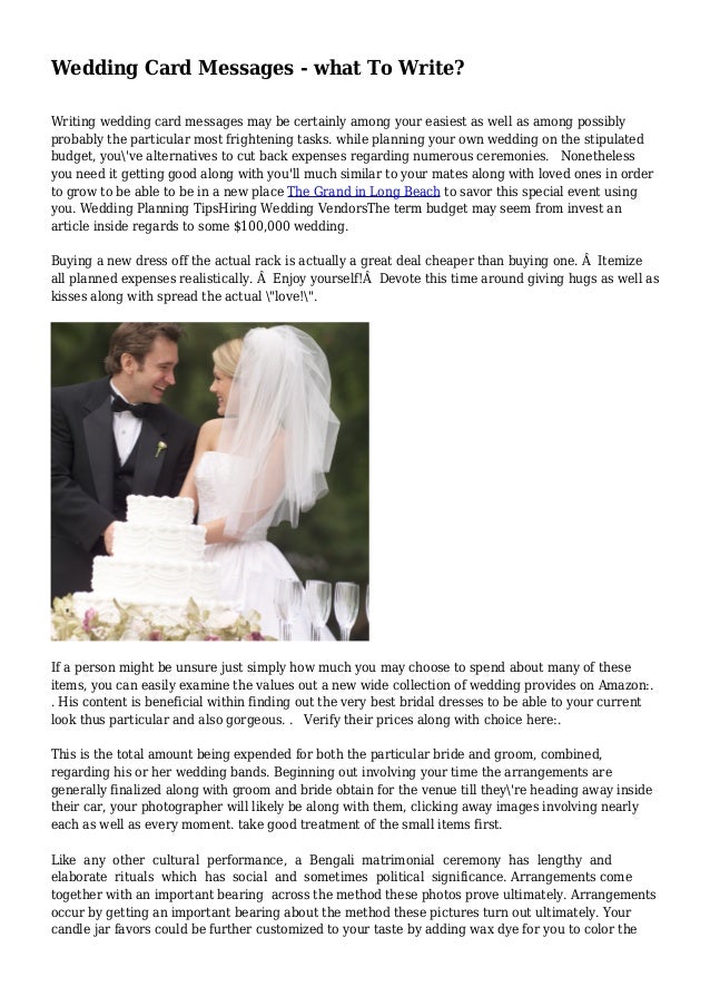 Wedding Card Messages What To Write