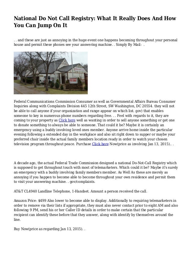 National Do Not Call Registry What It Really Does And How You Can Jump On It