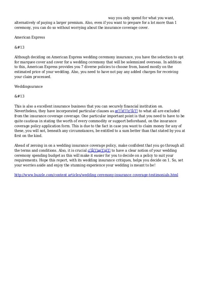 Wedding Insurance Reviews