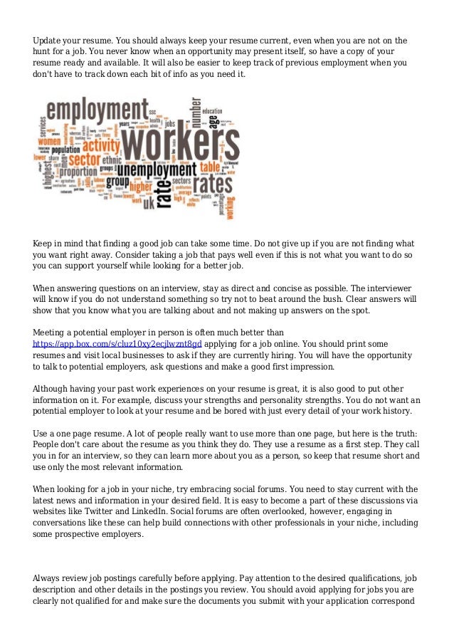 resume postings for employers