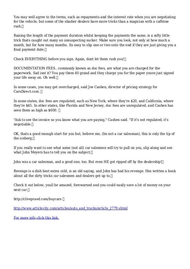 Agreement Contract And Bill Of Sale Sample For Buying Used Car