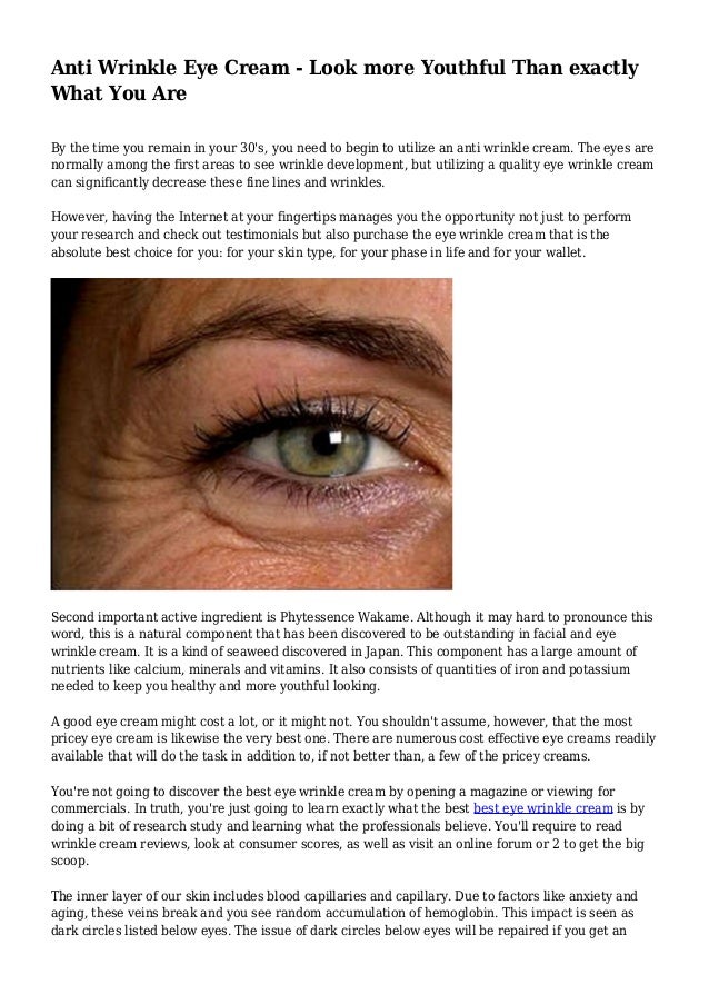 best eye cream fine lines 30s