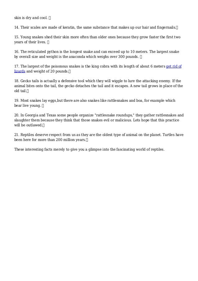 Some Very Interesting Facts About Reptiles by Daci Georgieva