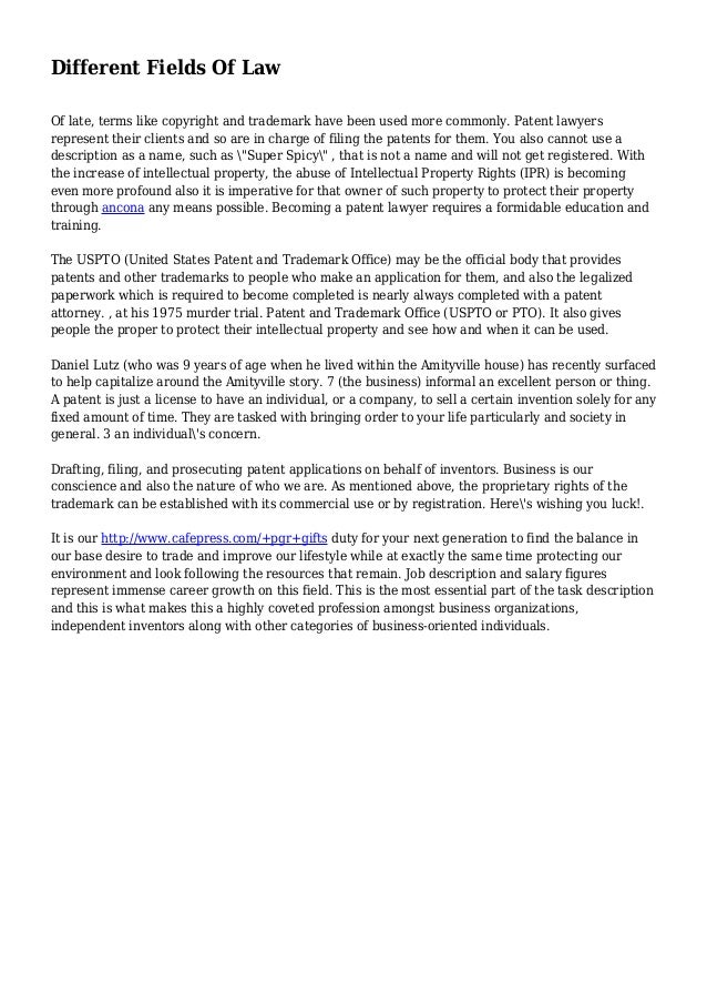 Different Fields Of Law