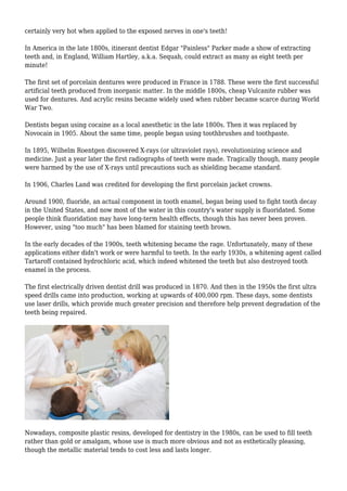 A Short Painful History of Dentistry | PDF
